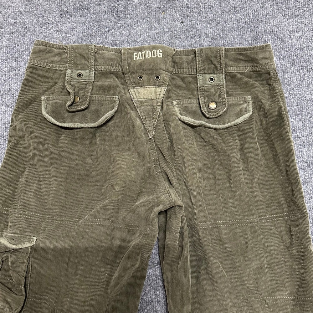 Fatdog Cargo Pants Womens Size S Olive Green Corduroy Utility Tactical Multi - Picture 8 of 9